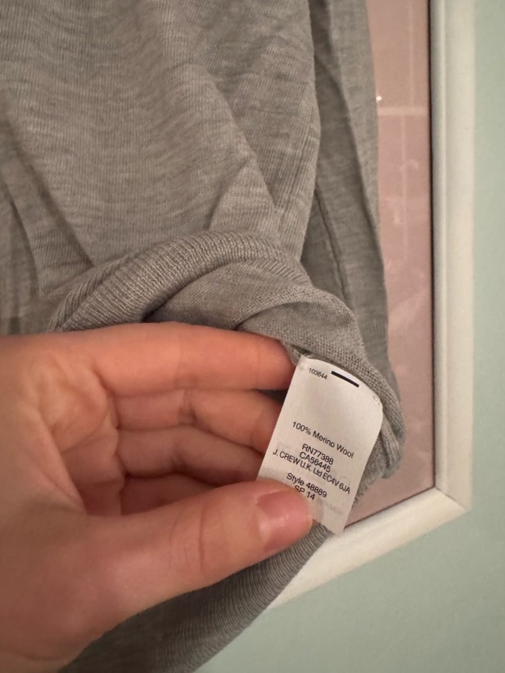 J. Crew Women's V-Neck Sweater in Light Gray - Picture 3 of 4